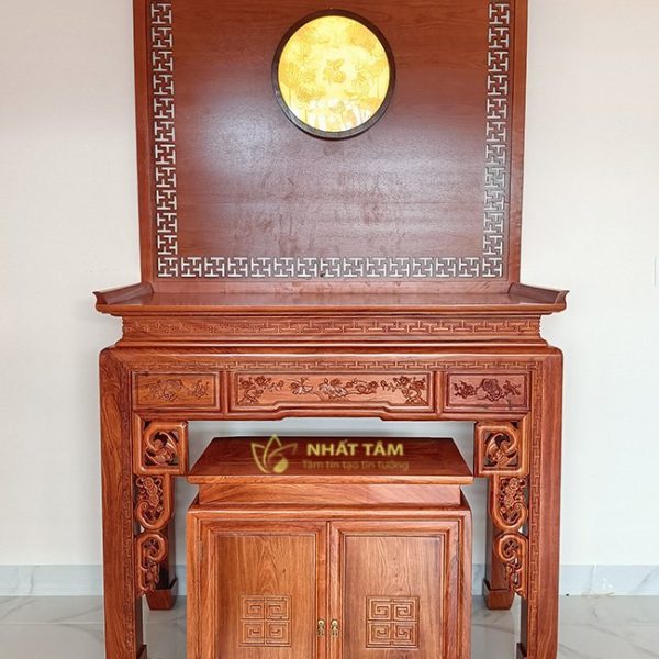 Bàn thờ gỗ Hương Nhất Tâm Đá cao cấp mẫu BD-1012 (1)